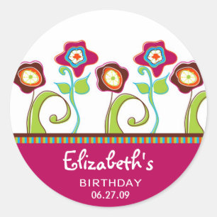 Funky Flowers Stickers