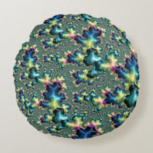 Funky Fractal Round Cushion