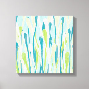 Funky Fresh Grasses Design Wrapped Canvas