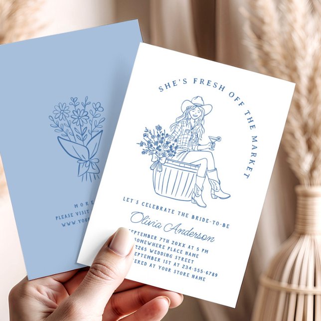 Funky Fresh Off the Market Bridal Shower Invitation (Creator Uploaded)