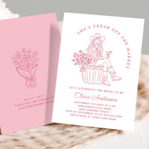 Funky Fresh Off the Market Bridal Shower Invitation