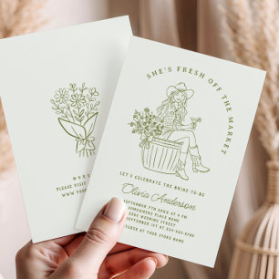 Funky Fresh Off the Market Bridal Shower Invitation