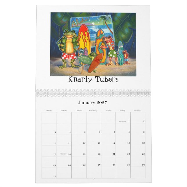 Funky Frog Art Calendar by Jeff Hoppis (Jan 2027)