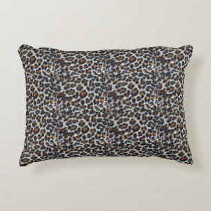 funky fun fluffy leopard print pattern original decorative cushion