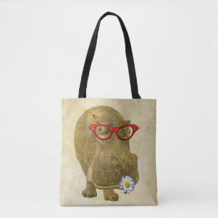 Funky Fun Hippo Tote Bag! Bag