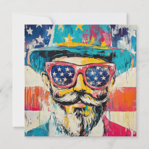 Funky Fun Independence Day Holiday Card