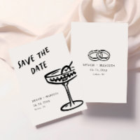 Funky + Fun Modern Retro Illustrated Wedding