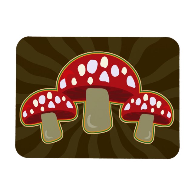 Funky Fungi Mushrooms Magnet (Horizontal)