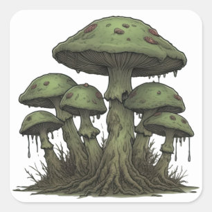 Funky Fungi  Square Sticker
