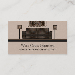 Funky Furniture Business Card, Latte Card