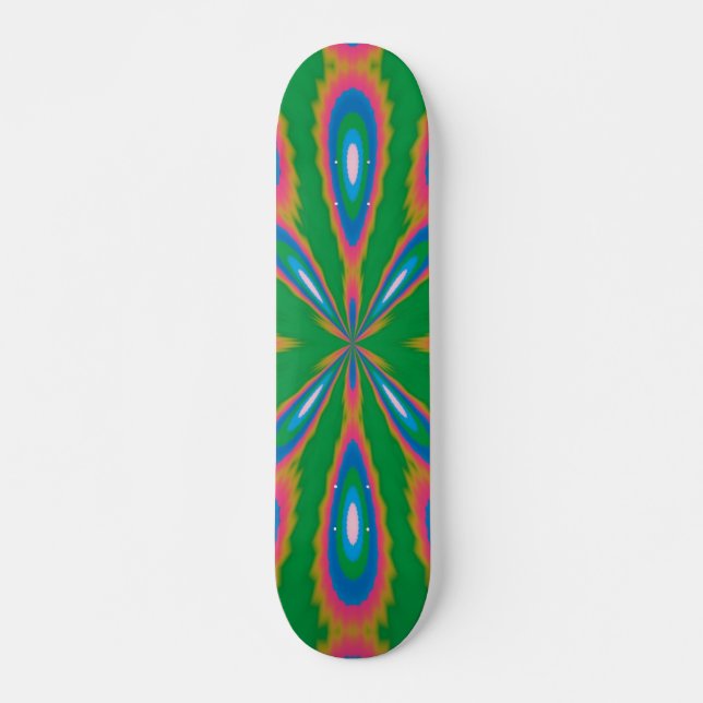 Funky Garden Abstract Art Skateboard (Front)