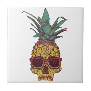 Funky Geek Cool Pineapple Punk Tile