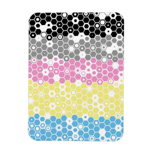 Funky Geometric Mod Abstract Polygender Pride Flag Magnet