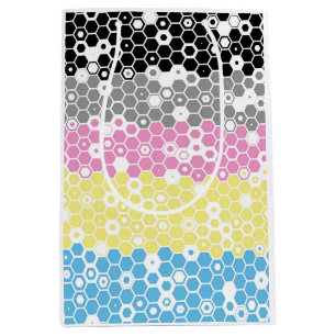 Funky Geometric Mod Abstract Polygender Pride Flag Medium Gift Bag