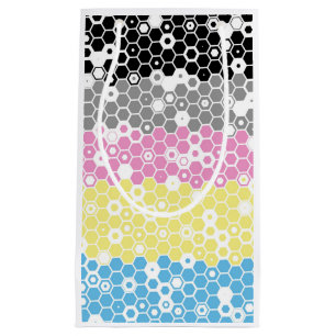 Funky Geometric Mod Abstract Polygender Pride Flag Small Gift Bag