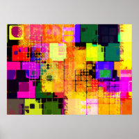 Funky Geometric Multicolored Design