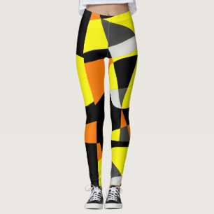 Funky Geometry Abstract Art Sport Leggings