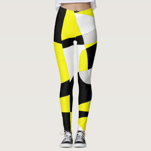 Funky Geometry Abstract Art Sport Leggings