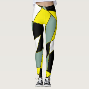 Funky Geometry Abstract Art Sport Leggings