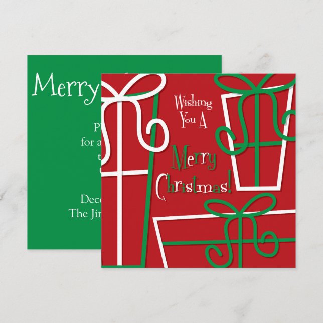 Funky gift box invitation (Front/Back)