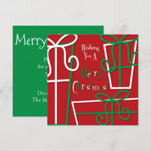 Funky gift box invitation