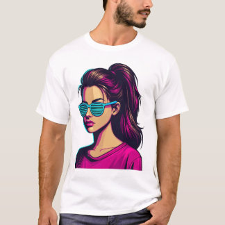 Funky Girl Cartoon T-Shirt