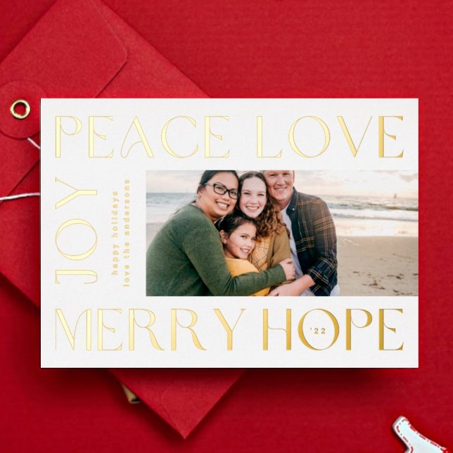 Funky Gold Letters MERRY JOY PEACE LOVE photo (Creator Uploaded)
