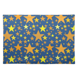 Funky Golden Stars Pattern Placemat