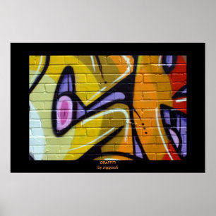 funky graffiti poster print