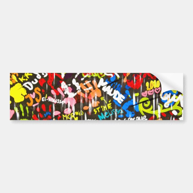 funky graffitis bumper sticker (Front)