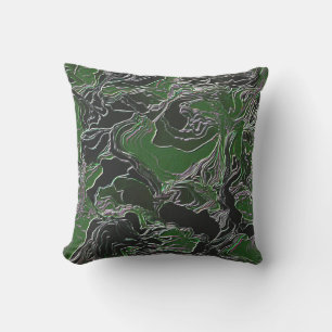 Funky Green Camo Cushion