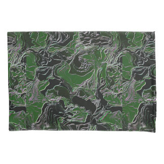 Funky Green Camo  Pillowcase