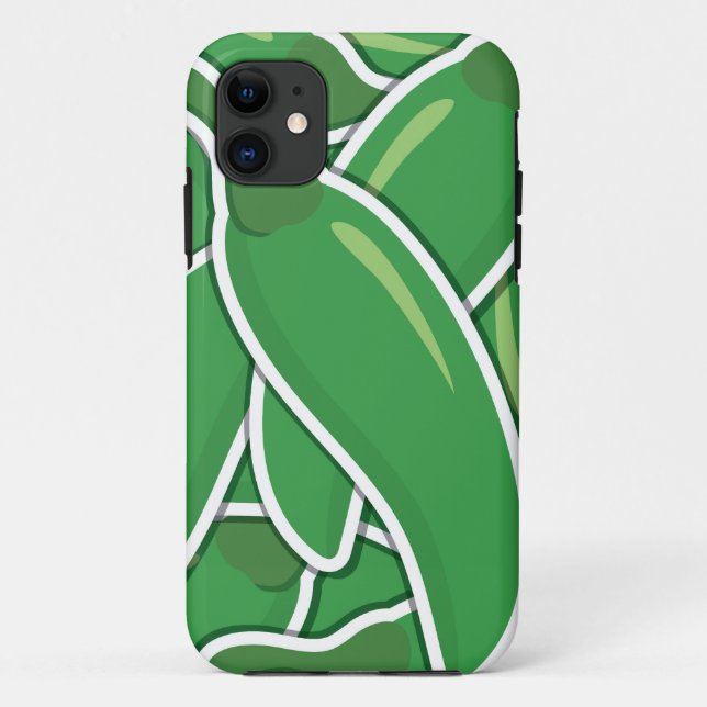 Funky green chilli peppers Case-Mate iPhone case (Back)