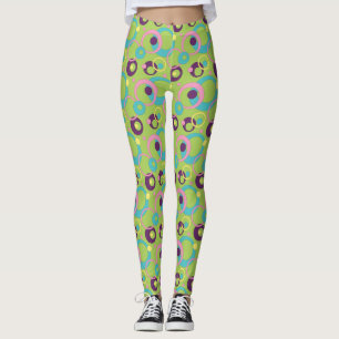 Funky Green Circles Leggings