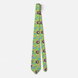 Funky Green Circles Men's Neck Tie