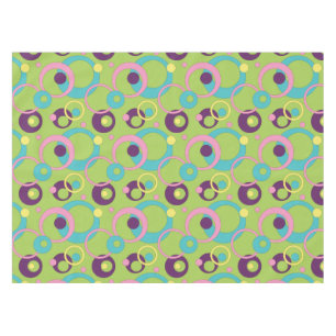Funky Green Circles Tablecloth