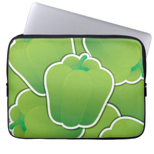 Funky green pepper laptop sleeve