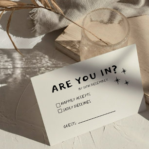 Funky Green Pink  Red Scribble RSVP