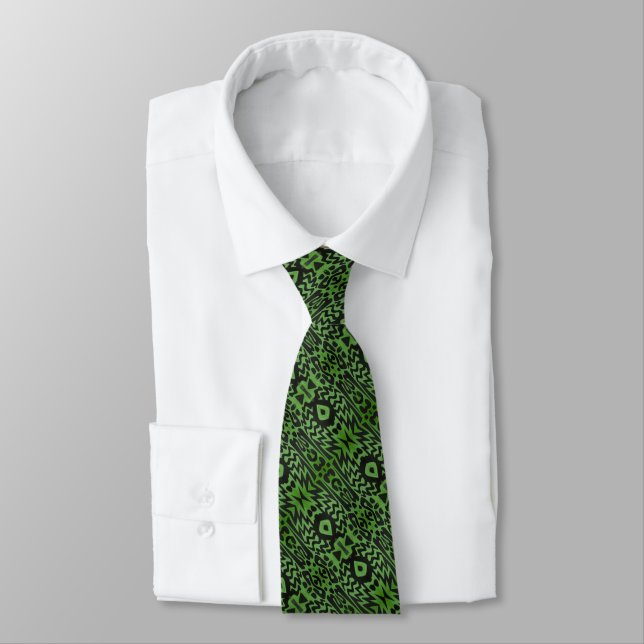 Funky Green Tie (Tied)