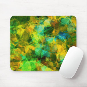 Funky Greens Modern Abstract Design Mouse Pad