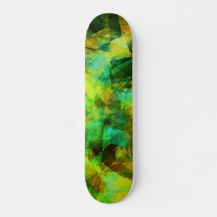 Funky Greens Modern Abstract Design Skateboard