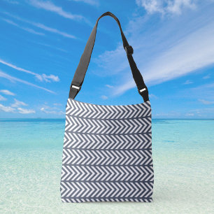 Funky Grey Patterned Crossbody Bag