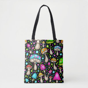 Funky Groovy Mushroom Tote Bag