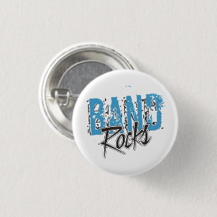 Funky Grunge Marching Band Rocks 3 Cm Round Badge