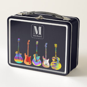 Funky Guitars Personalized  Metal Lunch Box