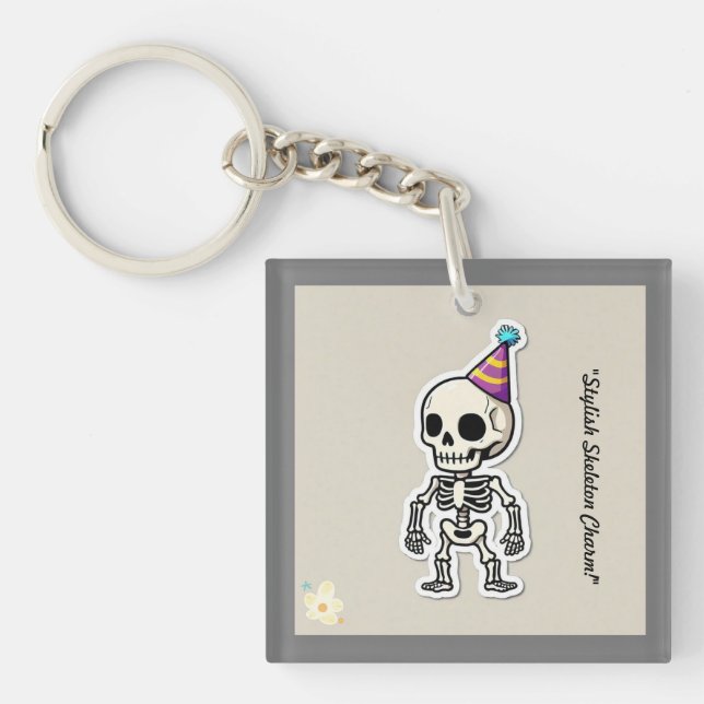 "Funky Halloween Vibes" Key Ring (Front)