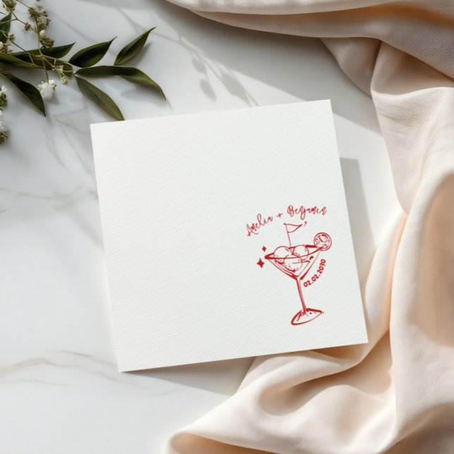 funky Hand Drawn Golf Ball Doodle Wedding Napkins (Creator Uploaded)