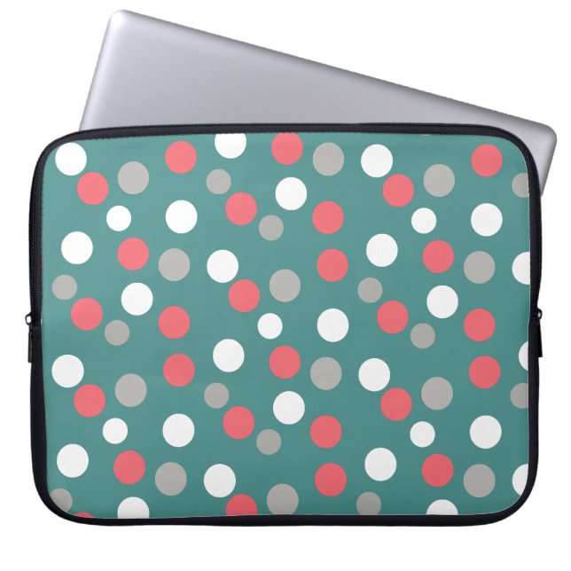 Funky Happy Balls Geometry Laptop Sleeve (Front)