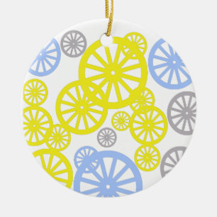 Funky Happy Wheel Circle Pattern Product Ceramic Tree Decoration