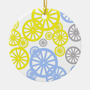 Funky Happy Wheel Circle Pattern Product Ceramic Tree Decoration